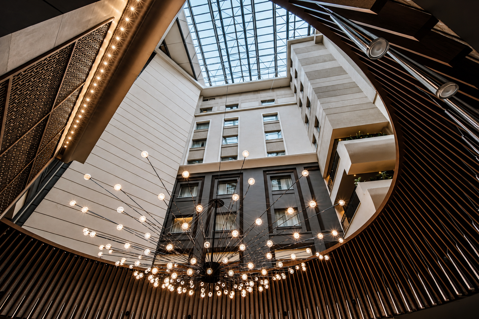 Wyndham Athens — atrium looking up, photograph 2