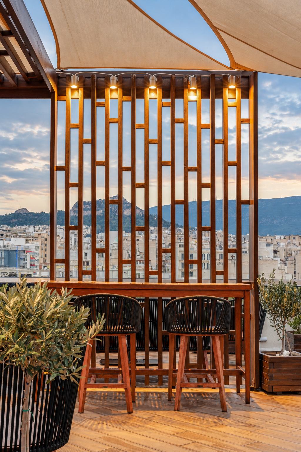 Wyndham Athens — rooftop wood pergola and view, photograph 5