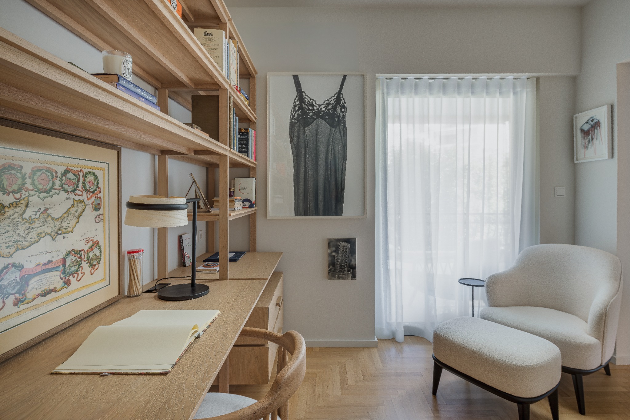 Residential Interiors — Voula, workspace with lounge chair, photograph 8